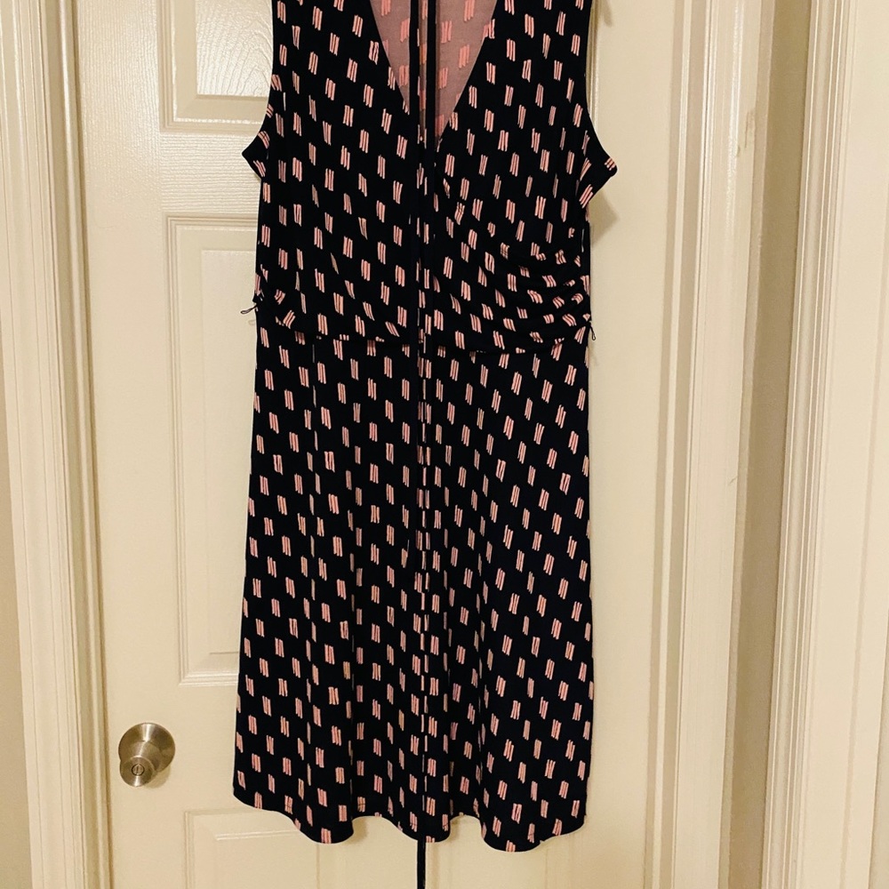 Beautiful navy blue and pink design dress